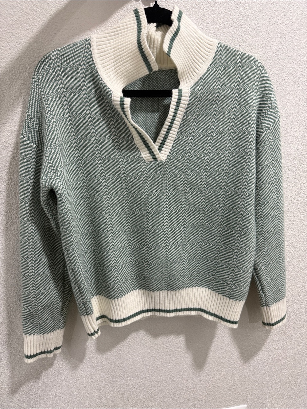 Vintage 70’s Relaxed V‑Neck Sweater
